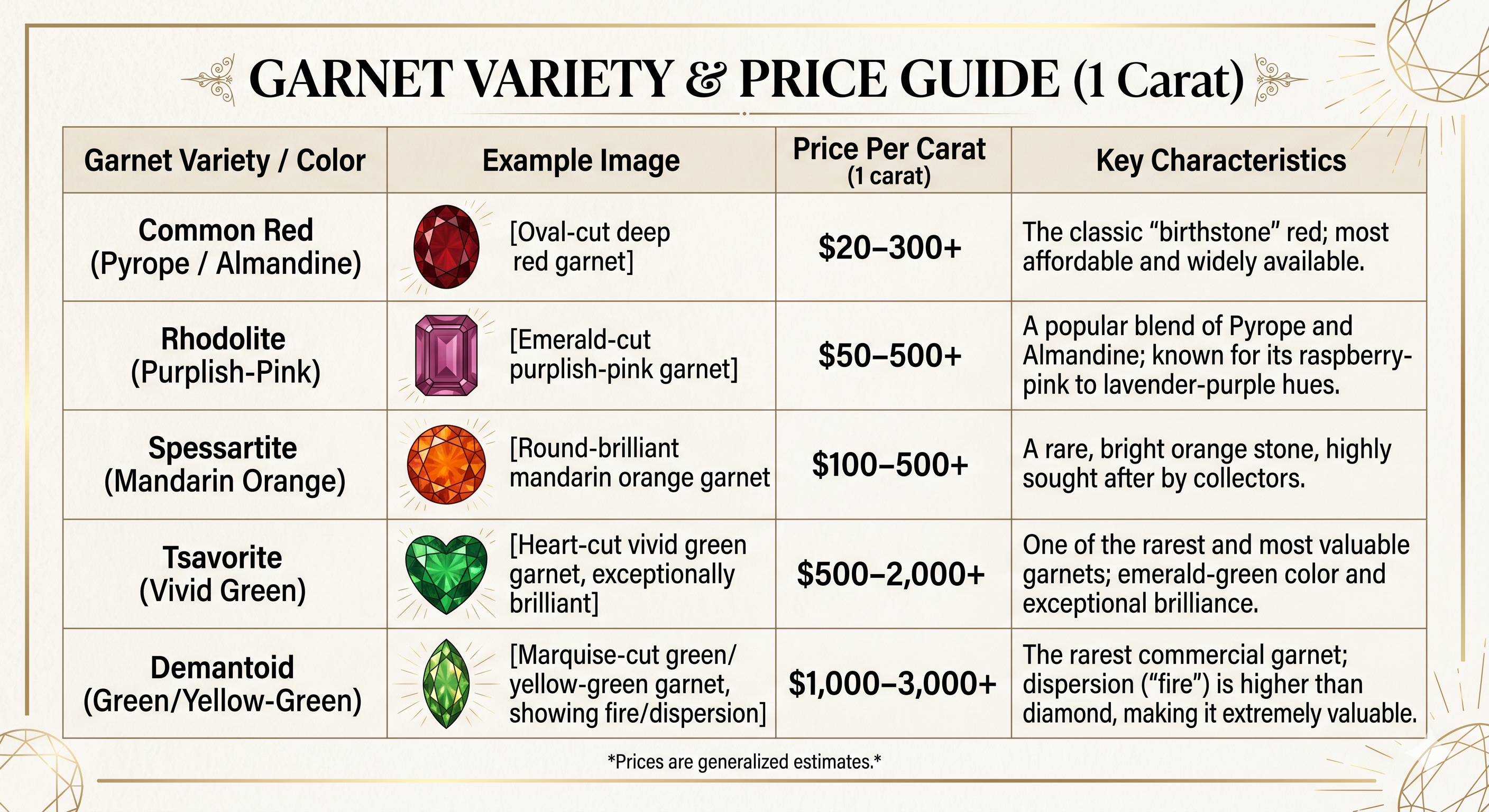 Carat Of Garnet Birthstone